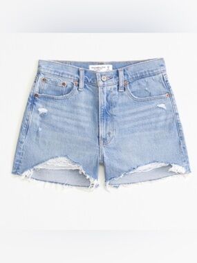 Abercrombie & Fitch Curve Love High Rise 4” Mom Shorts